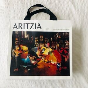 Aritzia Shopping Paper Gift Bag with Vibrant Print by Tim Walker Dress Lamp Tree